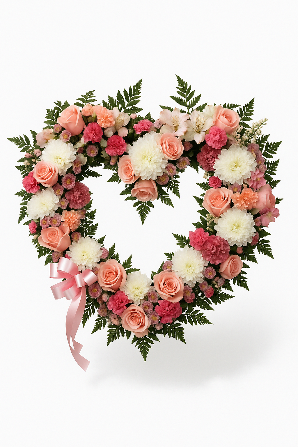Blush Heart Tribute Wreath
