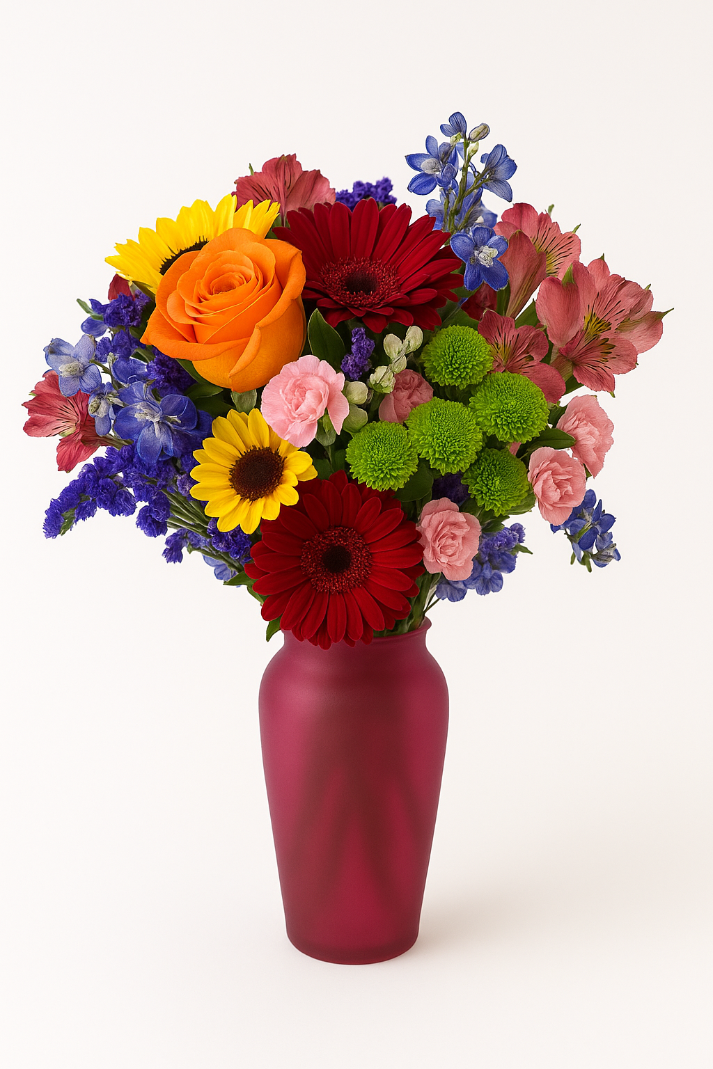 Magenta Vase Rainbow Mix